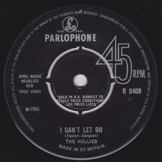 The Hollies – I Can't Let Go (Parlophone 1966) 7" vinyl single G+/-