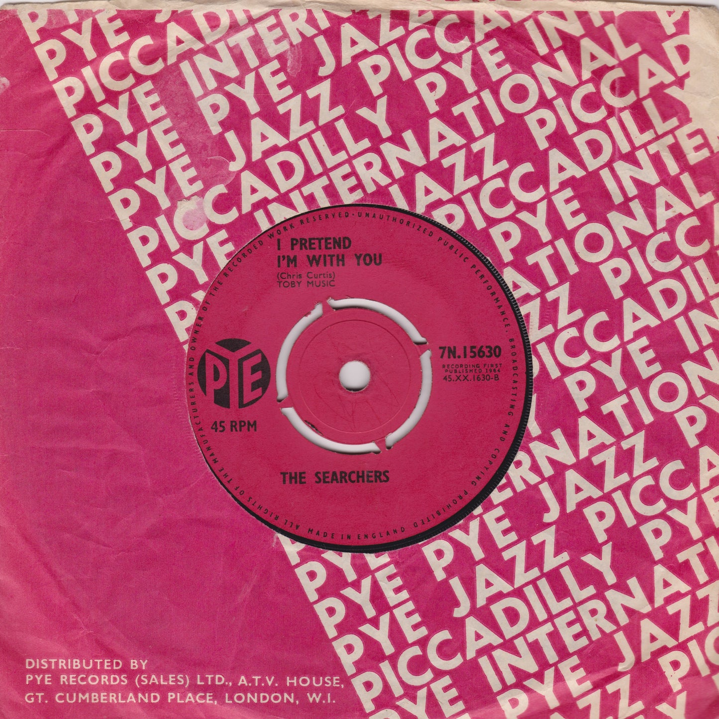 The Searchers ‎– Don't Throw Your Love Away (Pye 1964) 7" vinyl single VG/-