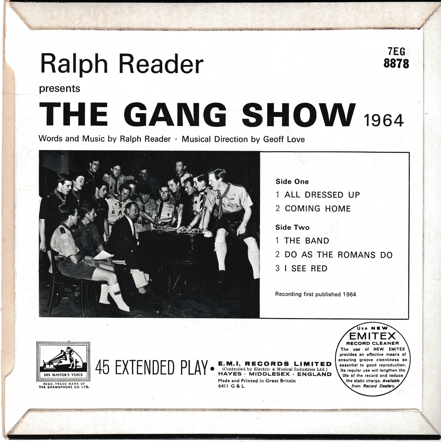 Ralph Reader presents The Gang Show 1964 (HMV 1964) 7" vinyl P/S EP VG/VG