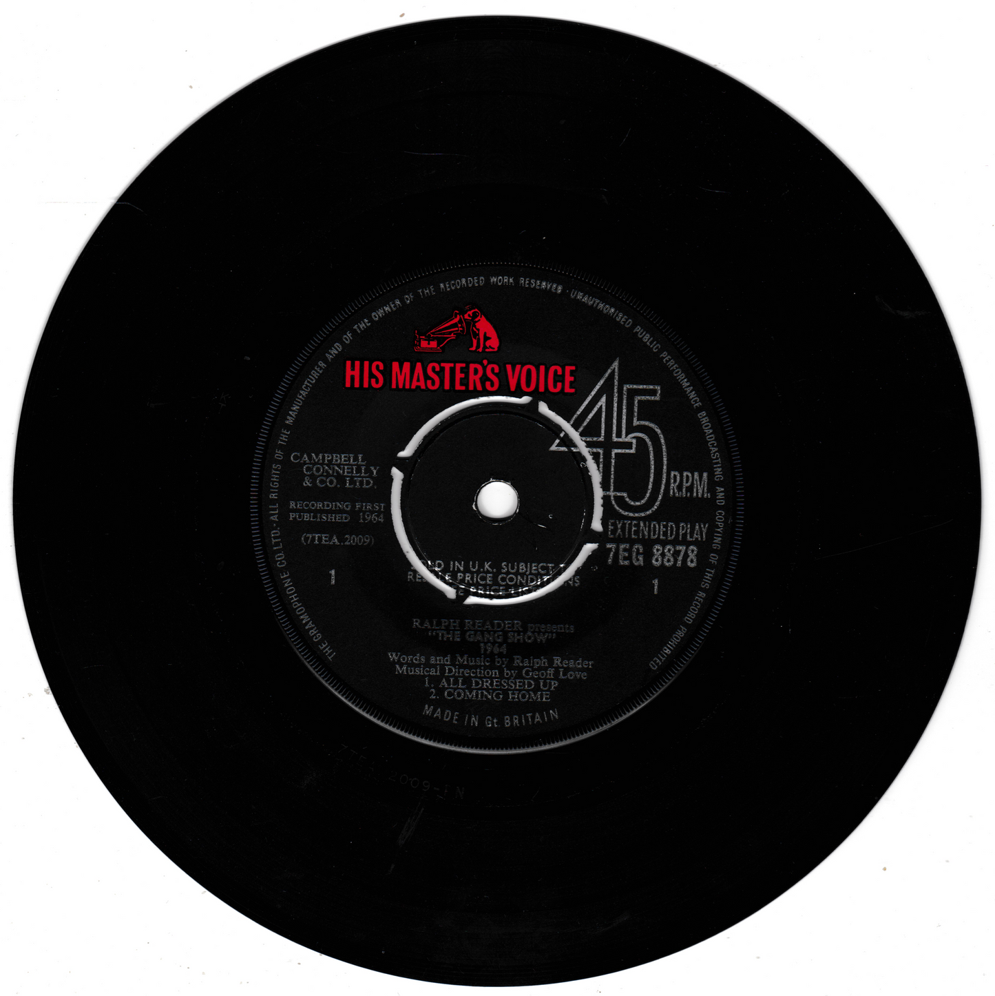 Ralph Reader presents The Gang Show 1964 (HMV 1964) 7" vinyl P/S EP VG/VG
