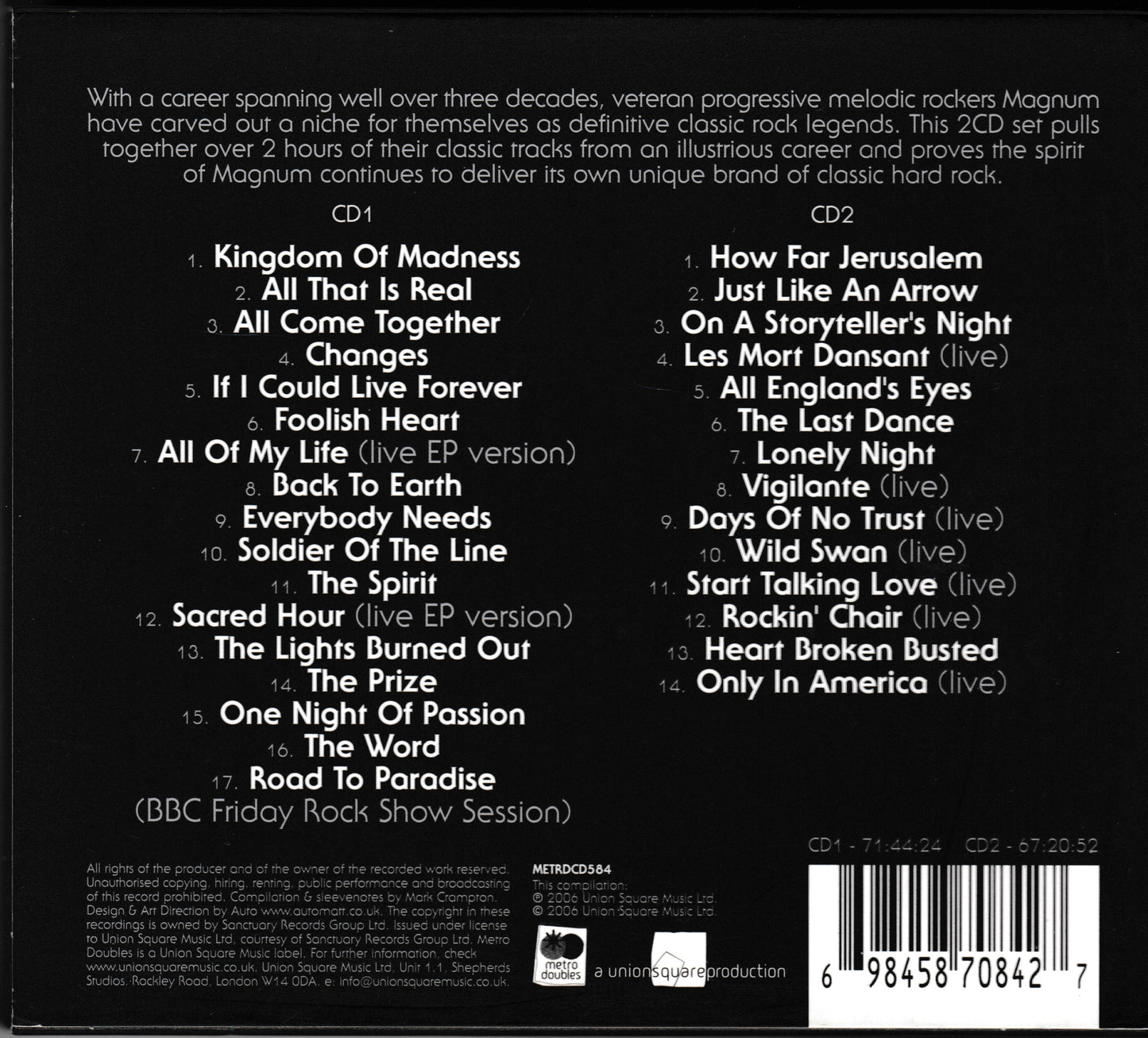 Magnum - The Classic Collection (2006) 2xCD album