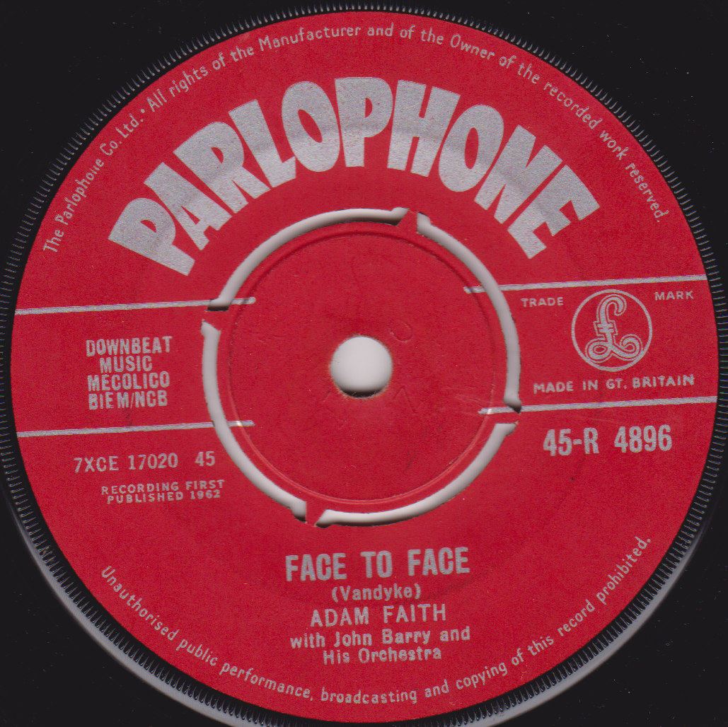 Adam Faith – As You Like It (Parlophone 1962) 7" vinyl single VG/-