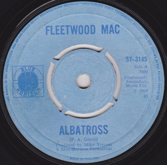 Fleetwood Mac ‎– Albatross (Blue Horizon 1968) 7" vinyl single G+/-