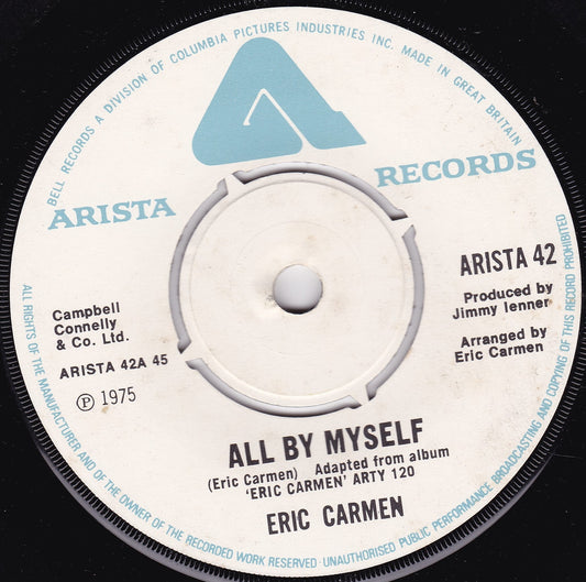 Eric Carmen – All By Myself (Arista 1975) 7" vinyl single G+/-