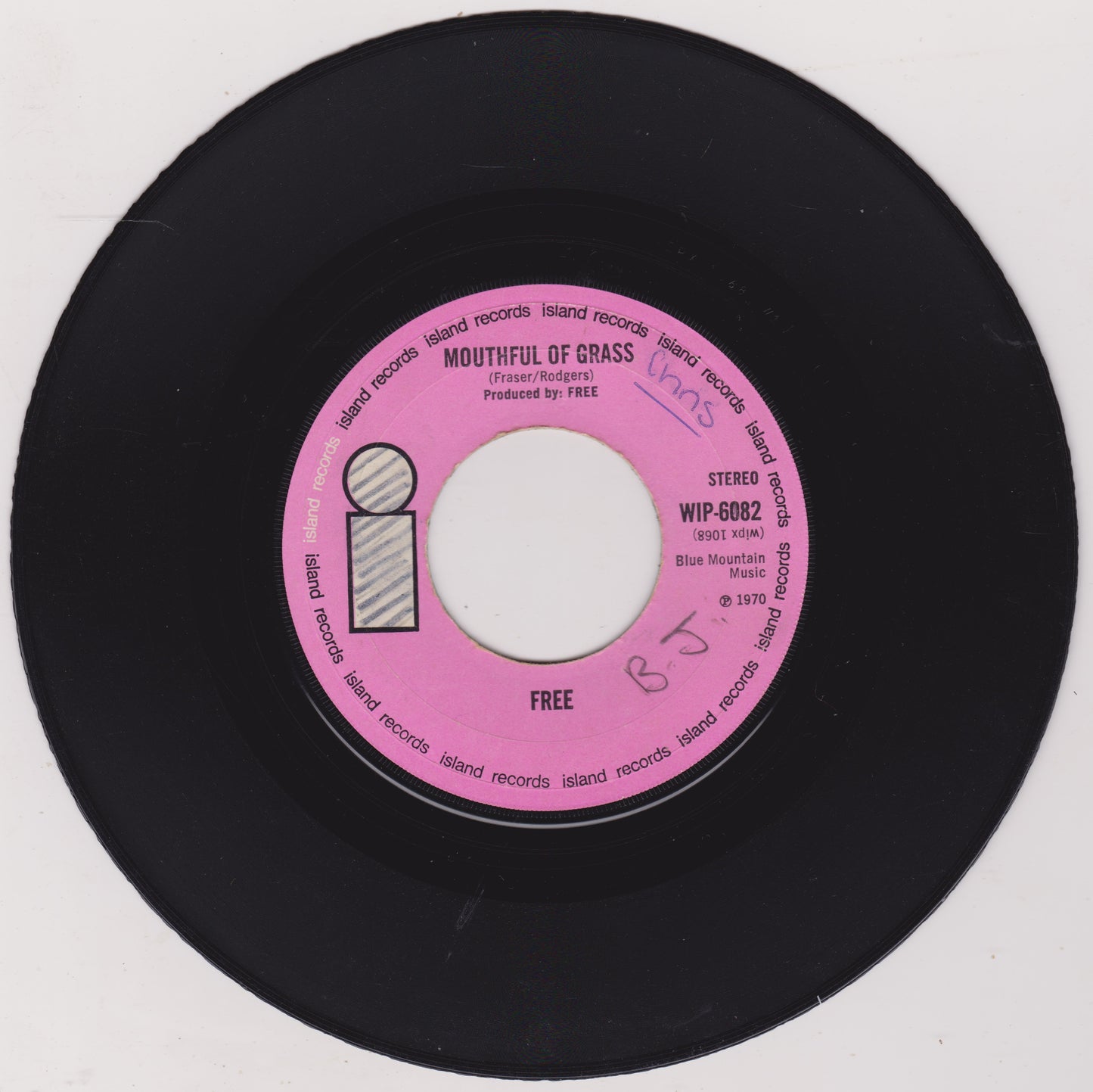 Free - All Right Now (Island 1970) 7" vinyl single G+/- jukebox centre