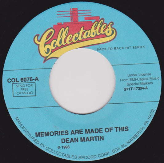 Dean Martin – Memories Are Made Of This / That's Amore 7" vinyl single US VG/-
