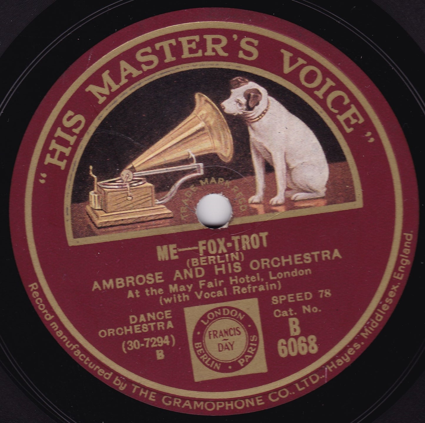 Ambrose And His Orchestra – For You / Me (HMV 1931) 10" shellac VG/-