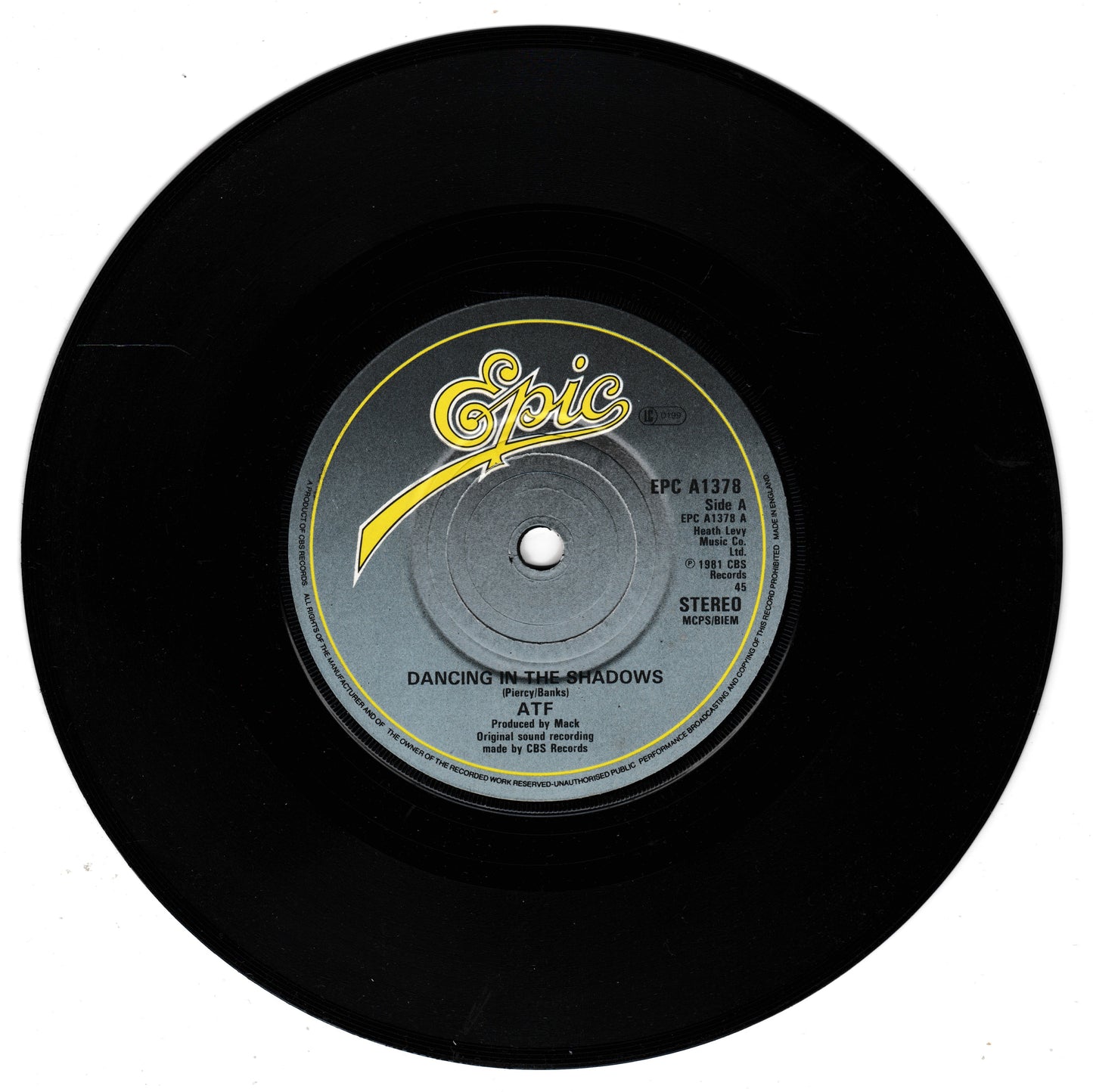 ATF – Dancing In The Shadows (Epic 1981) 7" vinyl single VG/VG