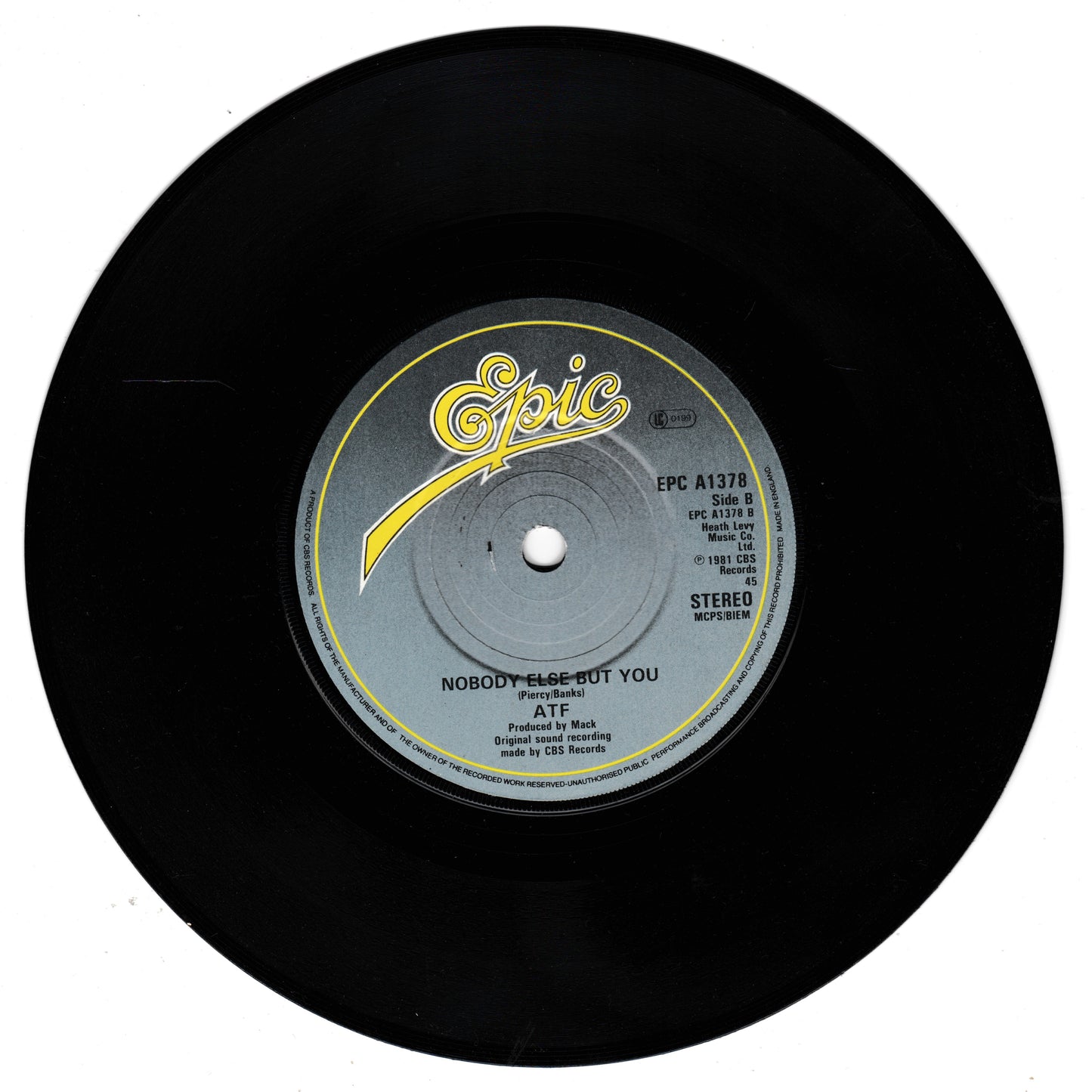ATF – Dancing In The Shadows (Epic 1981) 7" vinyl single VG/VG