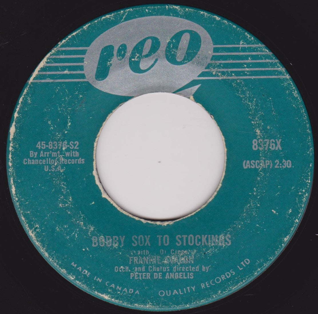 Frankie Avalon ‎– A Boy Without A Girl (Reo 1959) 7" vinyl single G/- Canada jukebox