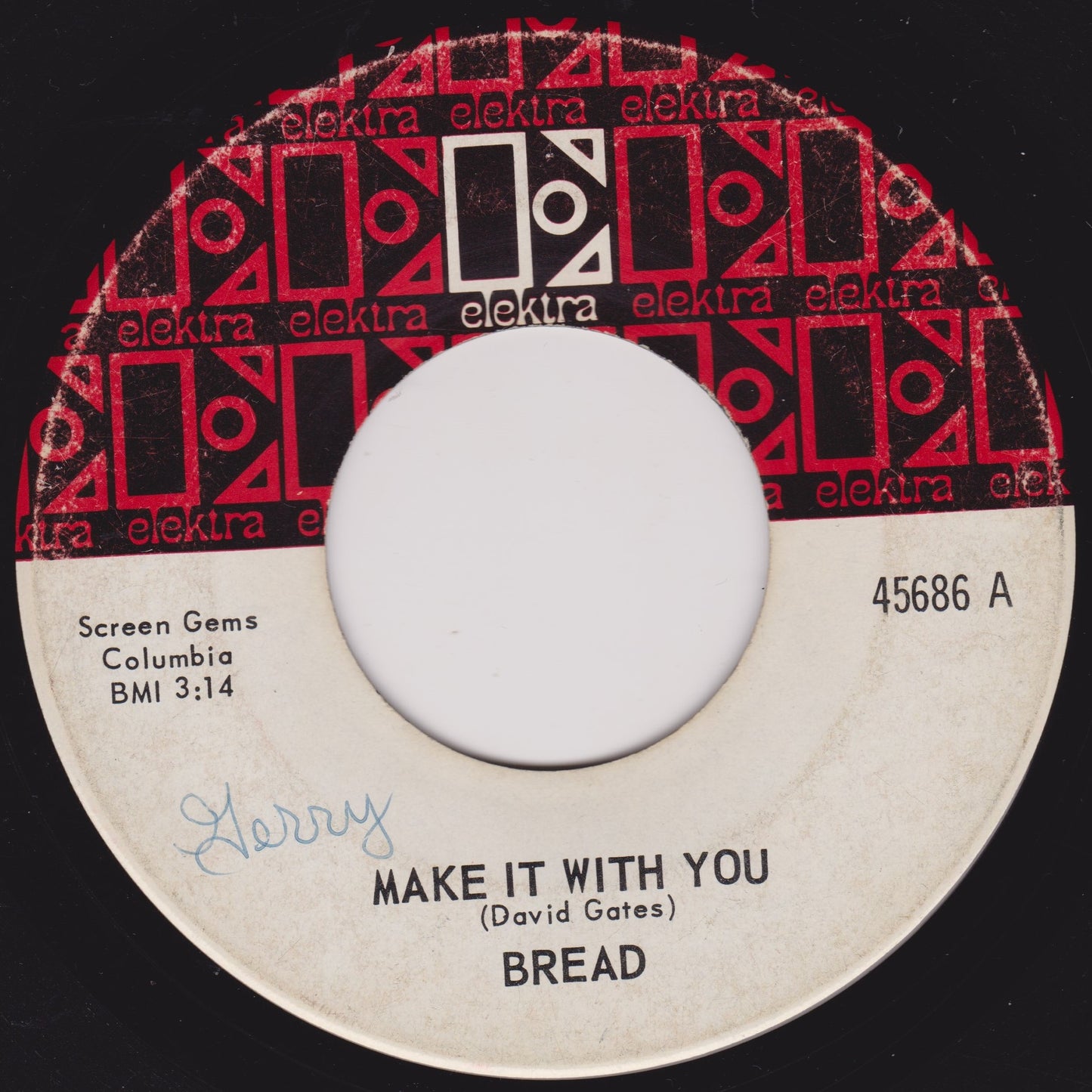 Bread ‎– Make It With You (Elektra 1970) 7" US vinyl single G+/- jukebox