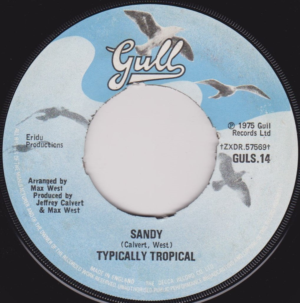 Typically Tropical ‎– Barbados (Gull 1975) 7" vinyl single VG/- jukebox