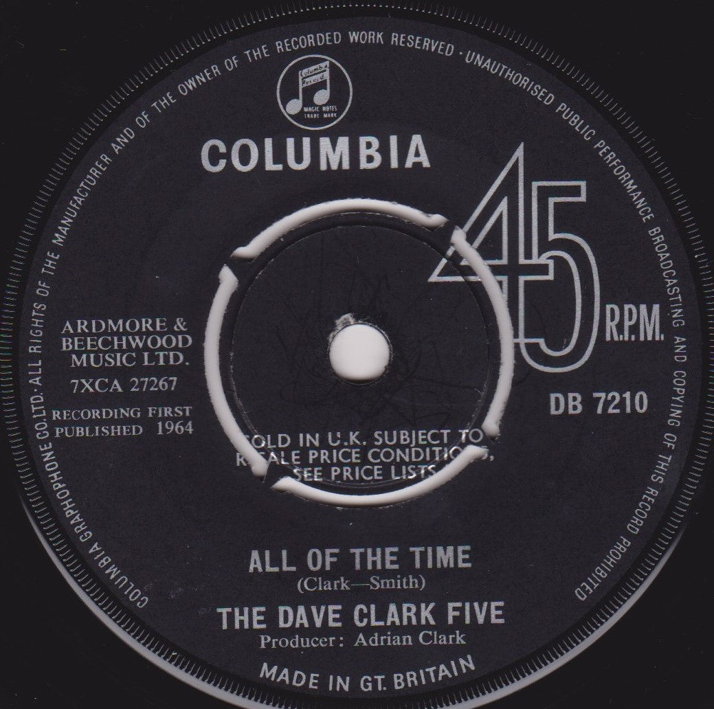 The Dave Clark Five ‎– Bits And Pieces (Columbia 1964) 7" vinyl single VG/-