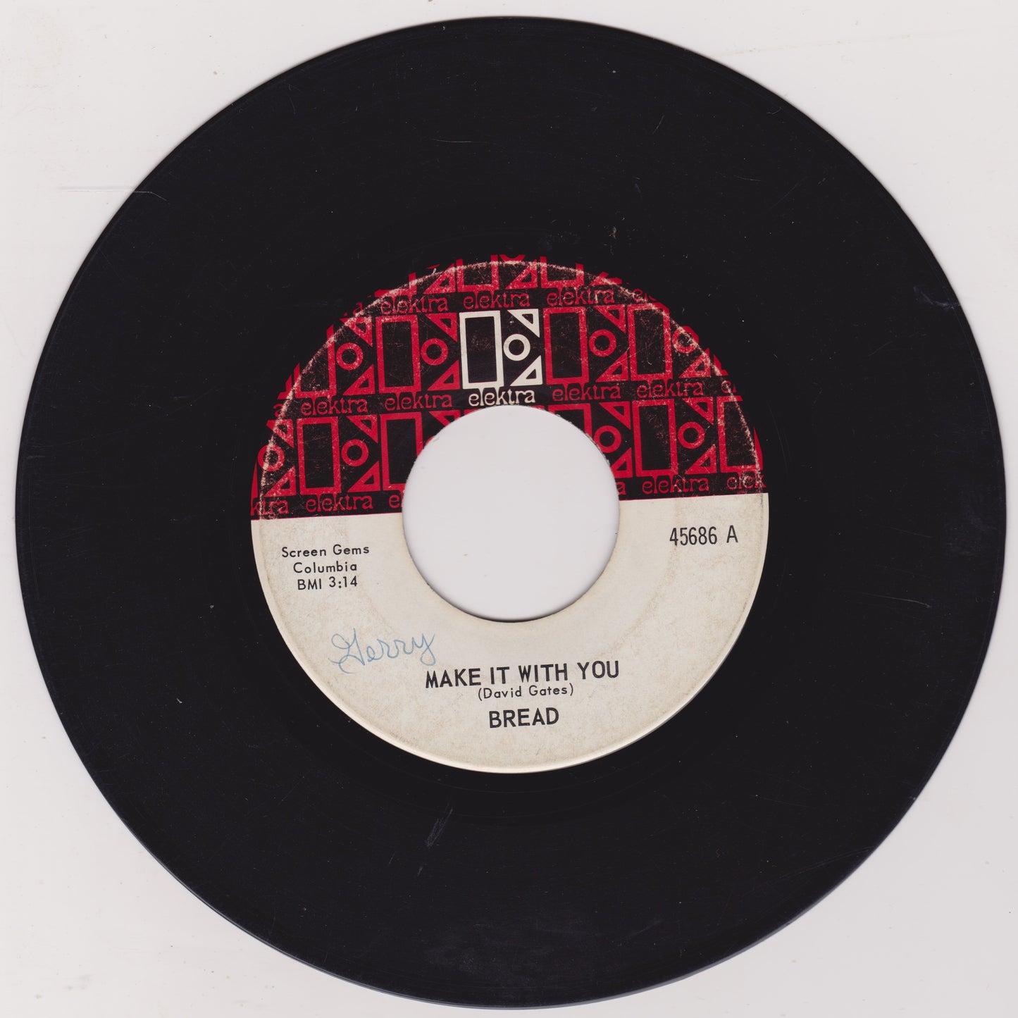 Bread ‎– Make It With You (Elektra 1970) 7" US vinyl single G+/- jukebox