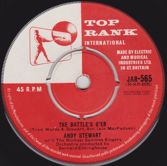 Andy Stewart – The Battle's O'er (Top Rank 1961) 7" vinyl single VG/-