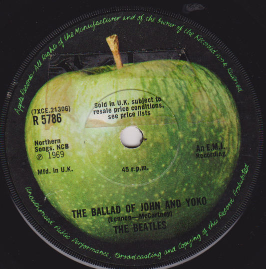 The Beatles - The Ballad Of John And Yoko (Apple 1969) 7" vinyl single G+/-