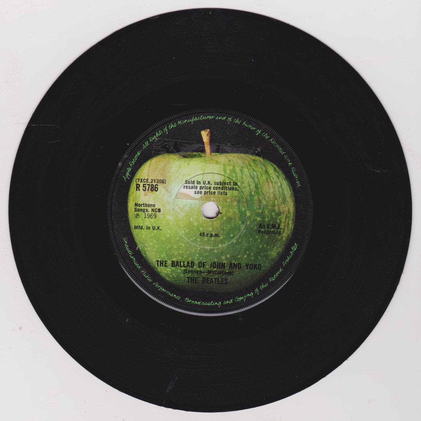 The Beatles - The Ballad Of John And Yoko (Apple 1968) 7" vinyl single G+/-