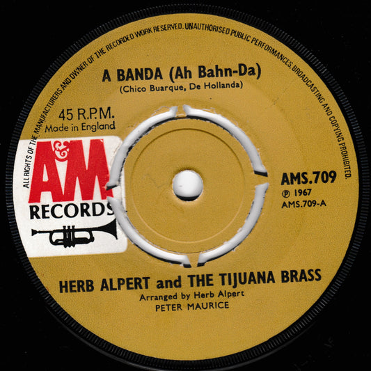 Record label for Herb Alpert and The Tijuana Brass with A&M Records logo