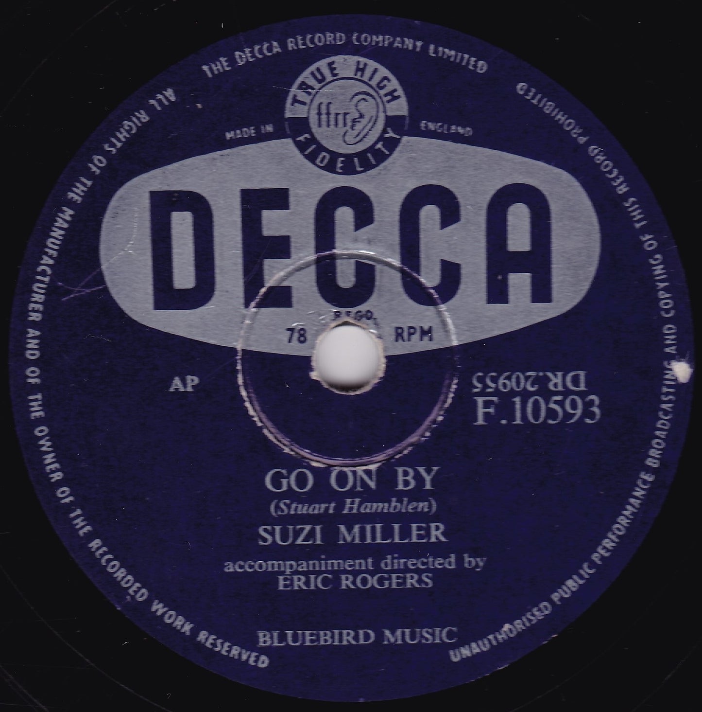 Suzi Miller ‎– The Banjo's Back In Town (Decca 1955) 10" shellac VG/-