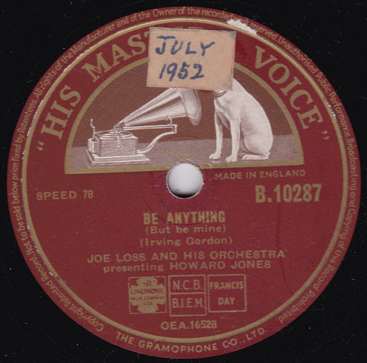 Joe Loss & His Orchestra ‎– Be Anything / Goodbye Sweetheart 10" shellac VG/-