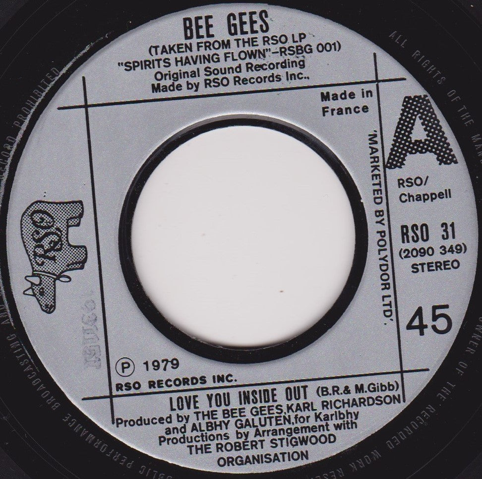 Bee Gees – Love You Inside Out (Polydor 1979) 7" vinyl single VG/- jukebox centre