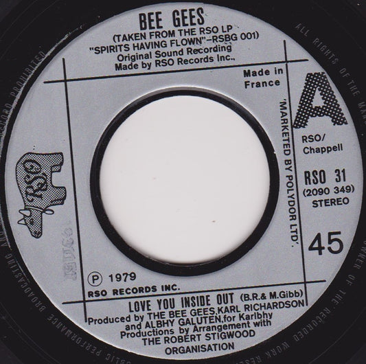 Bee Gees – Love You Inside Out (Polydor 1979) 7" vinyl single VG/- jukebox centre