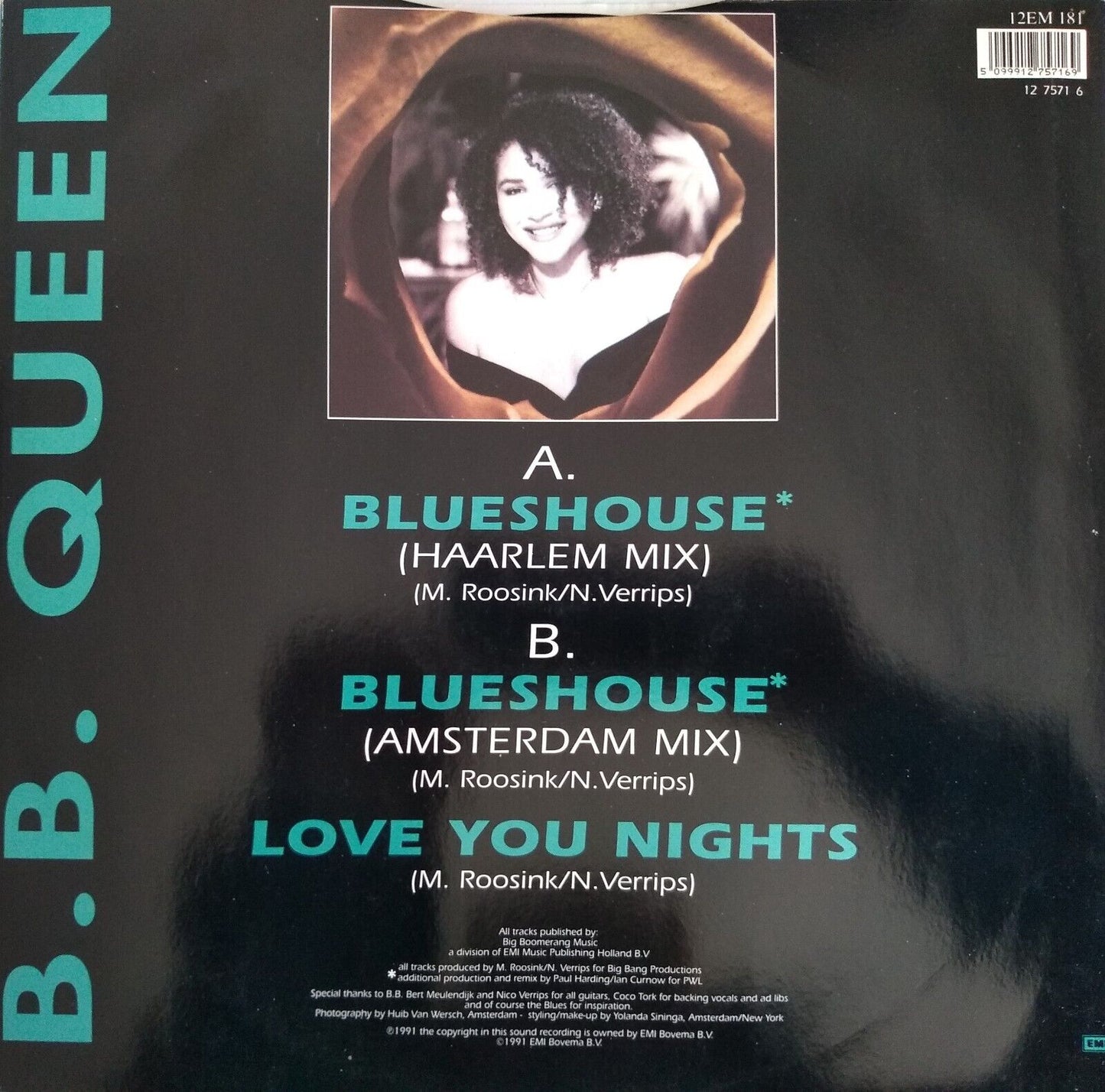 B. B. Queen - Blueshouse (EMI 1991) 12" vinyl single VG/VG