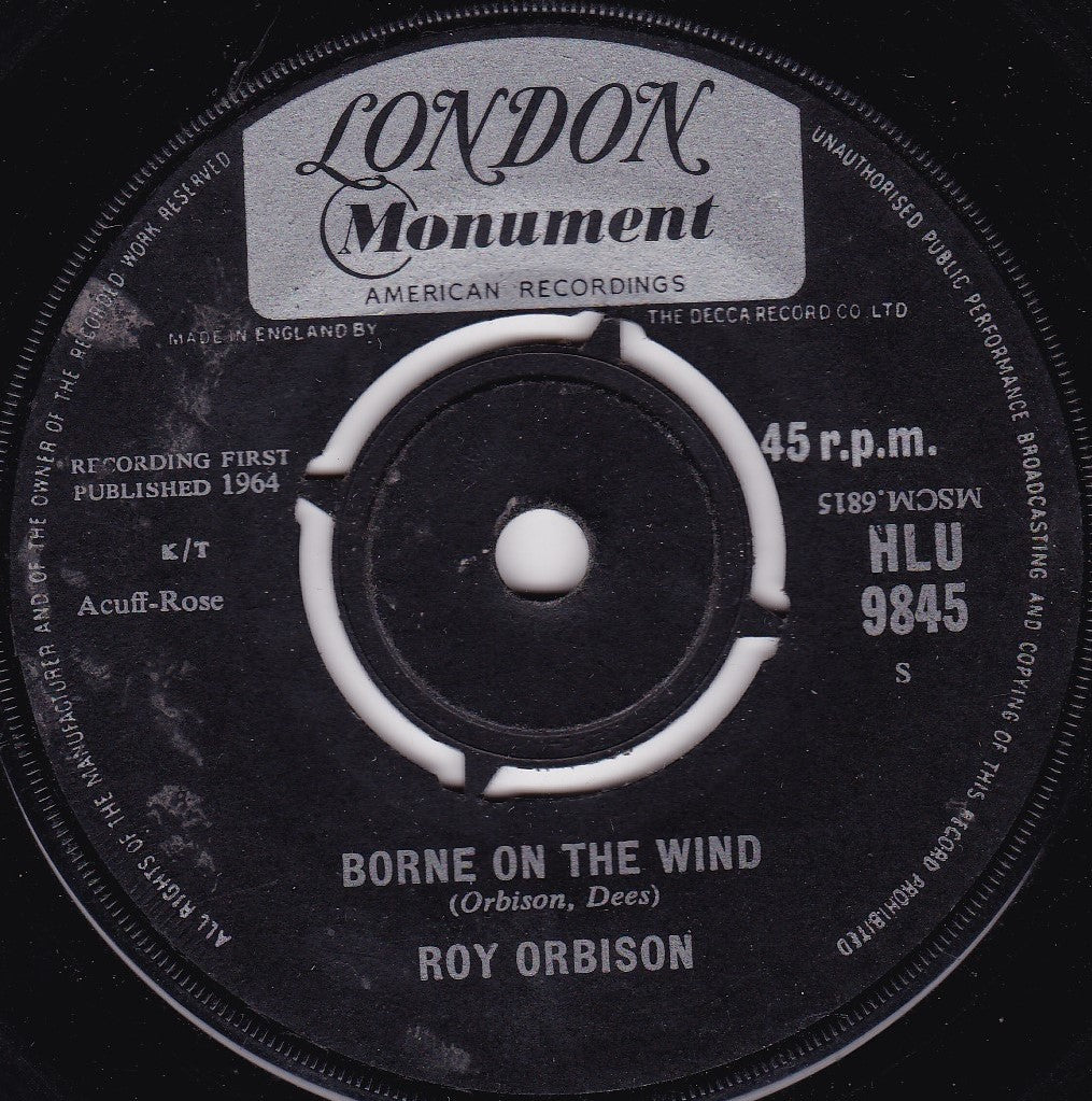 Roy Orbison - Borne On The Wind (London 1964) 7" vinyl single G+/-