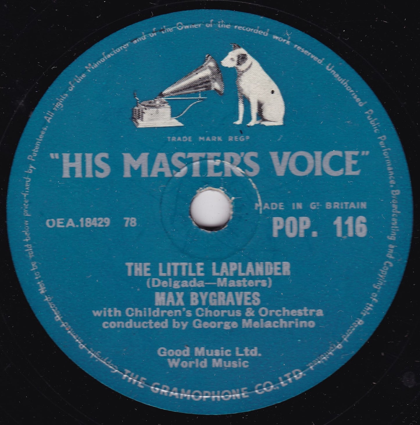 Max Bygraves ‎– The Little Laplander / Meet Me On The Corner 10" shellac VG/-