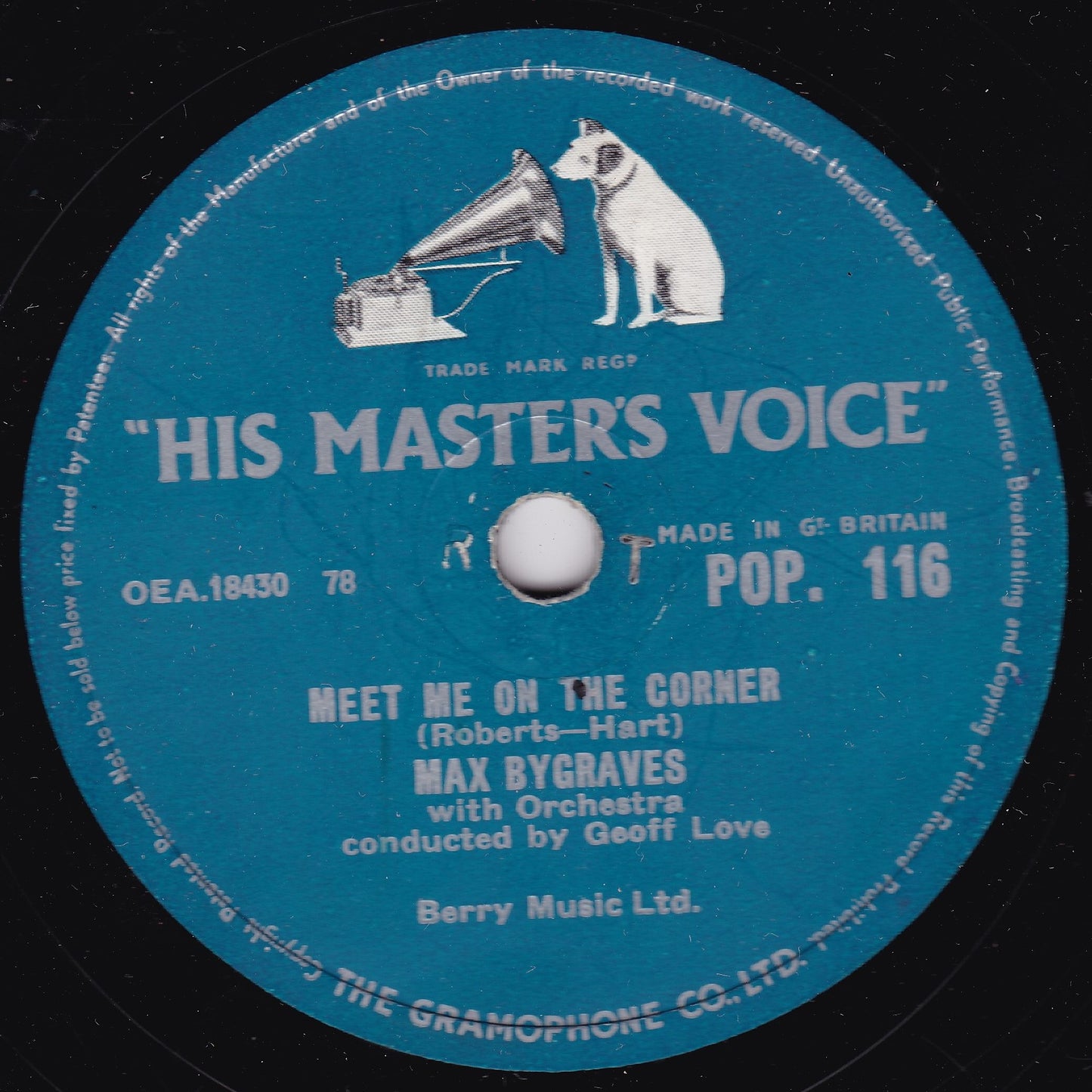 Max Bygraves ‎– The Little Laplander / Meet Me On The Corner 10" shellac VG/-