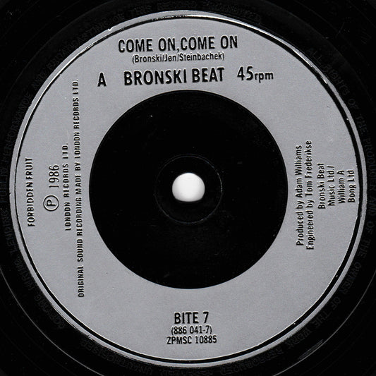 Bronski Beat ‎– C'Mon! C'Mon! (London 1986) 7" vinyl single VG/-