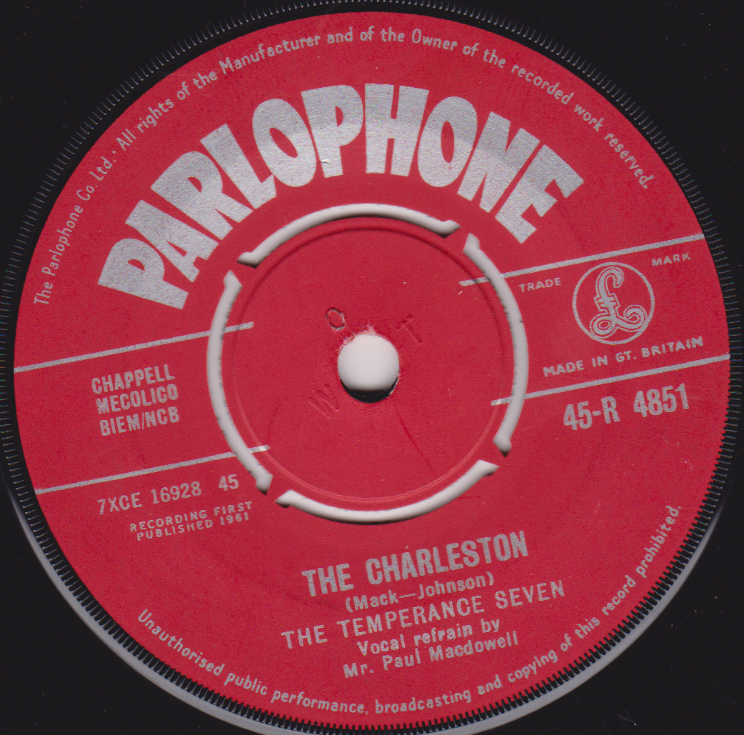 The Temperance Seven – The Charleston (Parlophone 1961) 7" vinyl single VG/-
