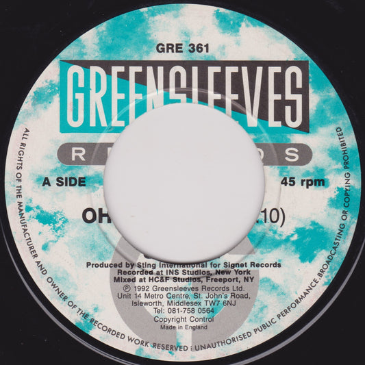 Shaggy ‎– Oh Carolina (Greensleeves 1993) 7" vinyl single G+/- jukebox centre