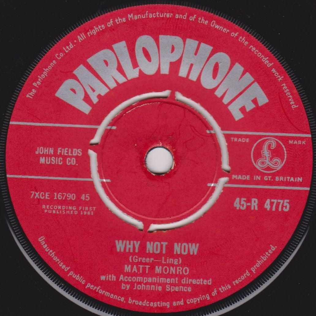 Matt Monro – Can This Be Love (Parlophone 1961) 7" vinyl single VG/-