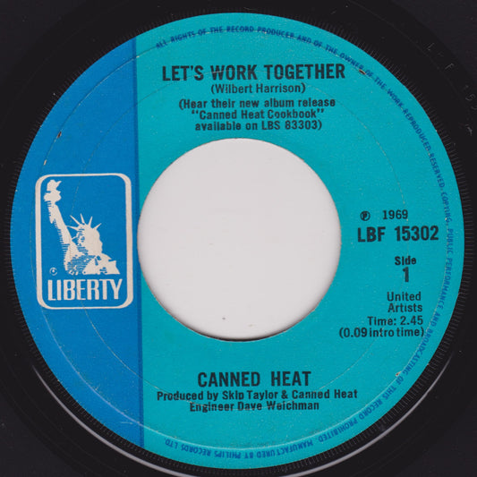 Canned Heat – Let's Work Together (Liberty 1969) 7" vinyl single VG/- jukebox