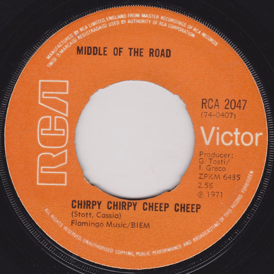 Record label for 'Middle of the Road' - Chirpy Chirpy Cheep Cheep on RCA Victor