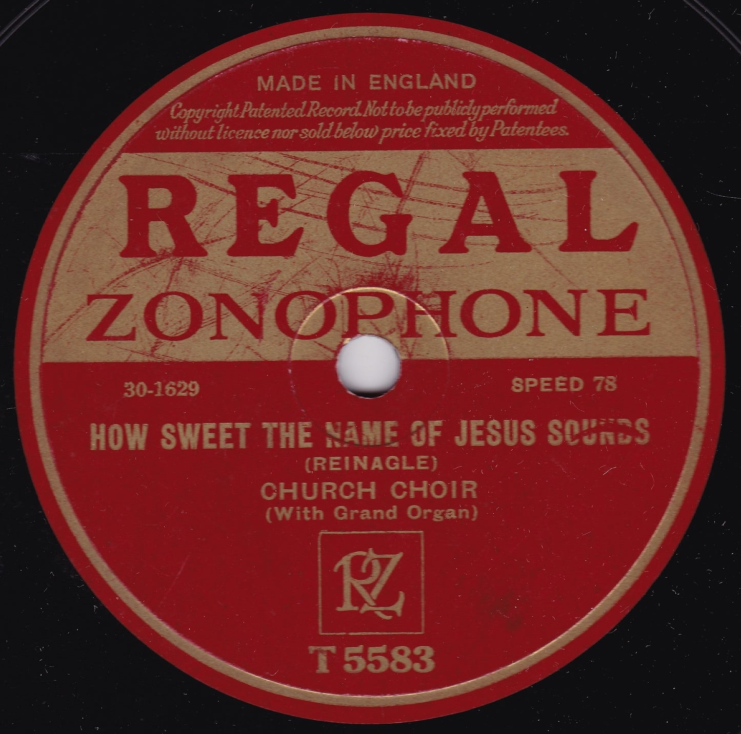 Church Choir - For Ever With The Lord (Regal Zonophone) 10" shellac VG/-