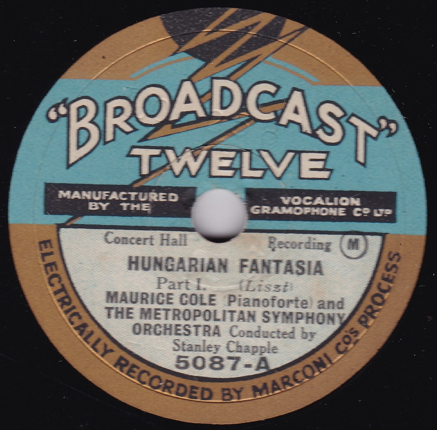 Maurice Cole - Hungarian Fantasia (Broadcast Twelve 1929) 10" shellac VG/VG