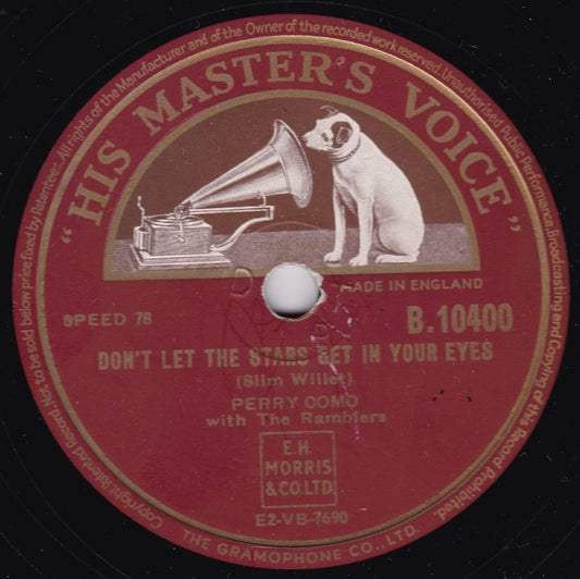 Perry Como - Don't Let The Stars Get In Your Eyes / To Know You 10" shellac VG/-