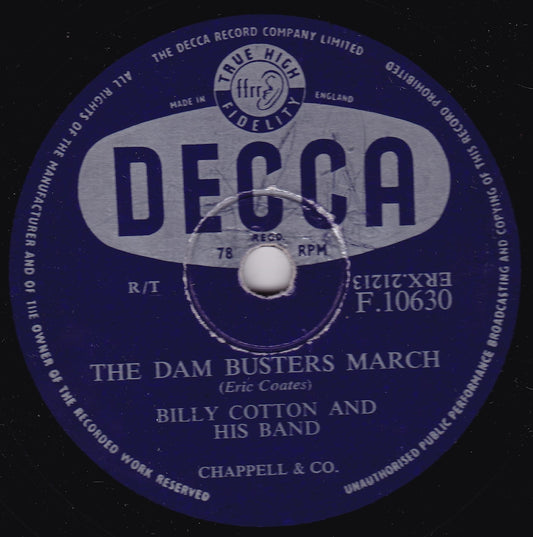 Billy Cotton And His Band - The Dam Busters March 10" shellac VG/-