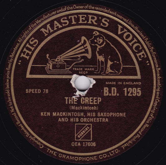 Ken Mackintosh - The Creep / Tootle-Lo-Siana (HMV 1954) 10" shellac VG/-