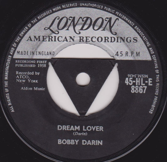 Bobby Darin - Dream Lover (London 1959) 7" vinyl single VG/-