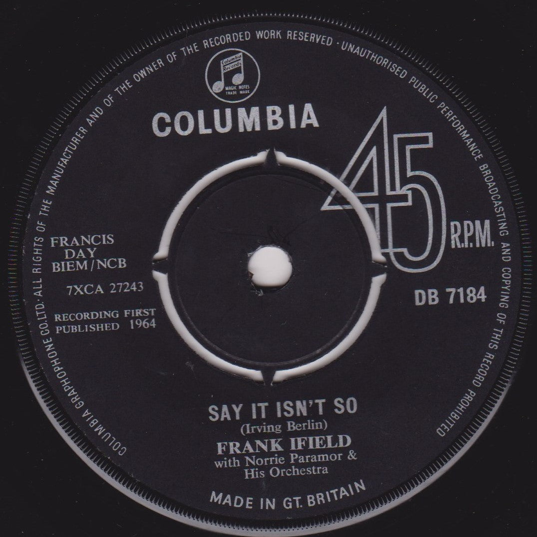 Frank Ifield - Don't Blame Me (Columbia 1964) 7" vinyl single VG/-