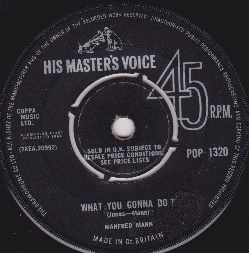 Manfred Mann – Do Wah Diddy Diddy (HMV 1964) 7" vinyl single VG/-