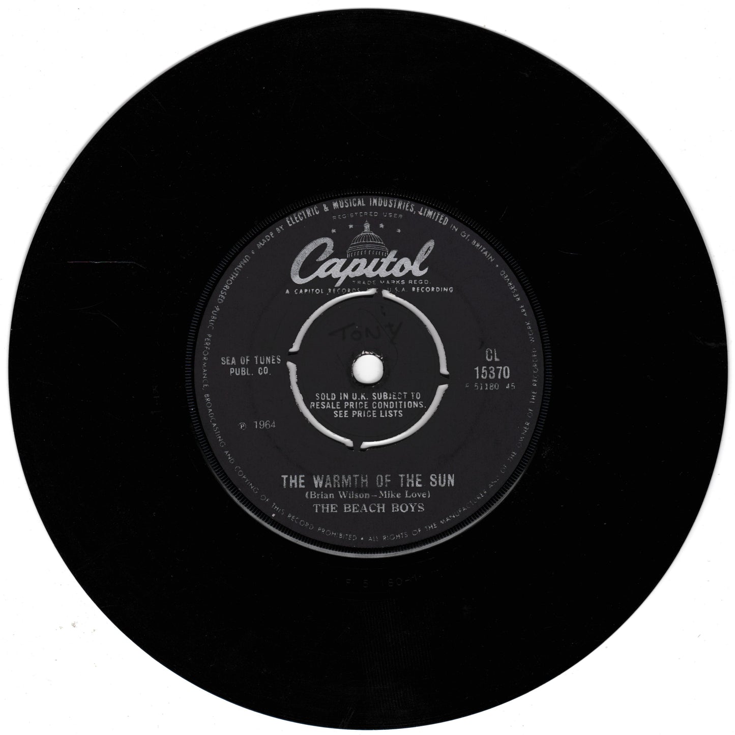 The Beach Boys ‎– Dance, Dance, Dance (Capitol 1965) 7" vinyl single G+/-