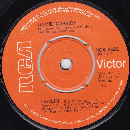 David Cassidy – Darlin' (Bell 1975) 7" vinyl single G+/-