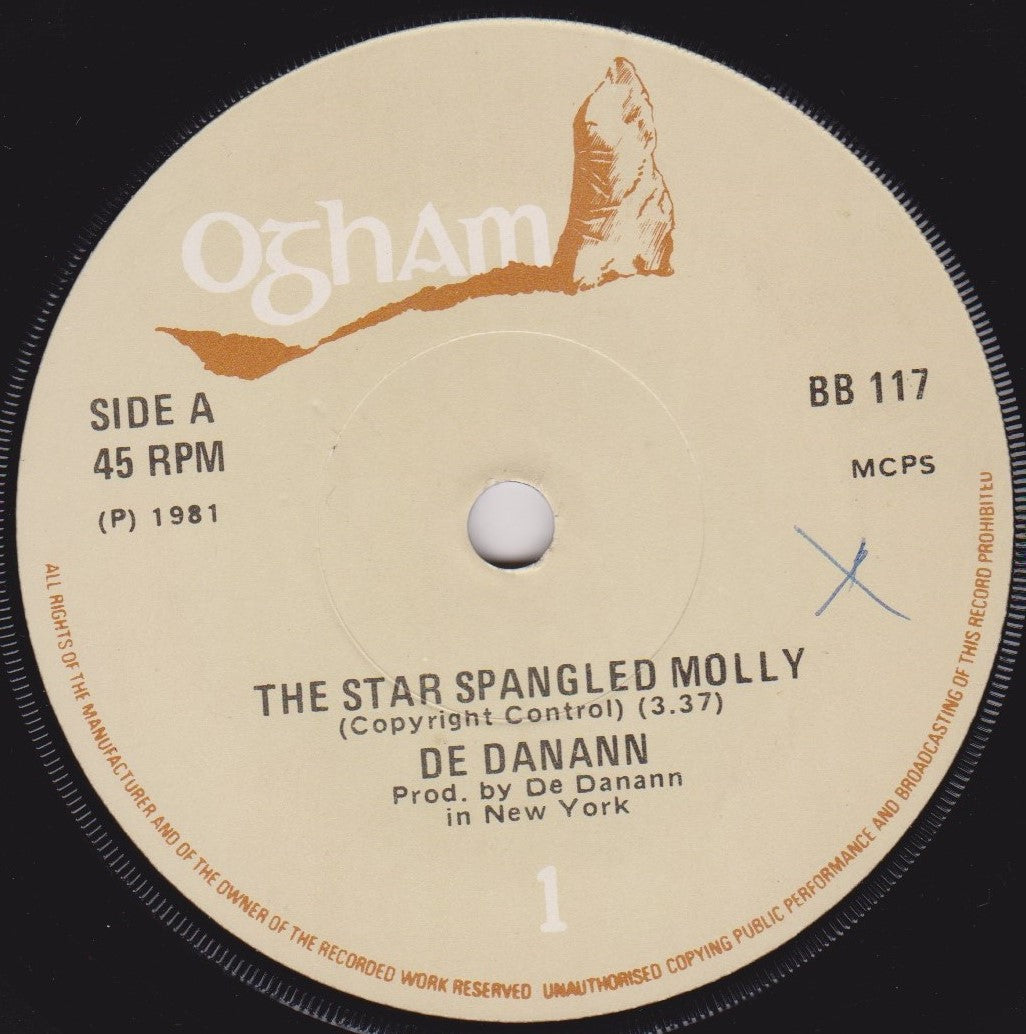 De Danann – The Star Spangled Molly (Ogham 1981) 7" vinyl single G+/-