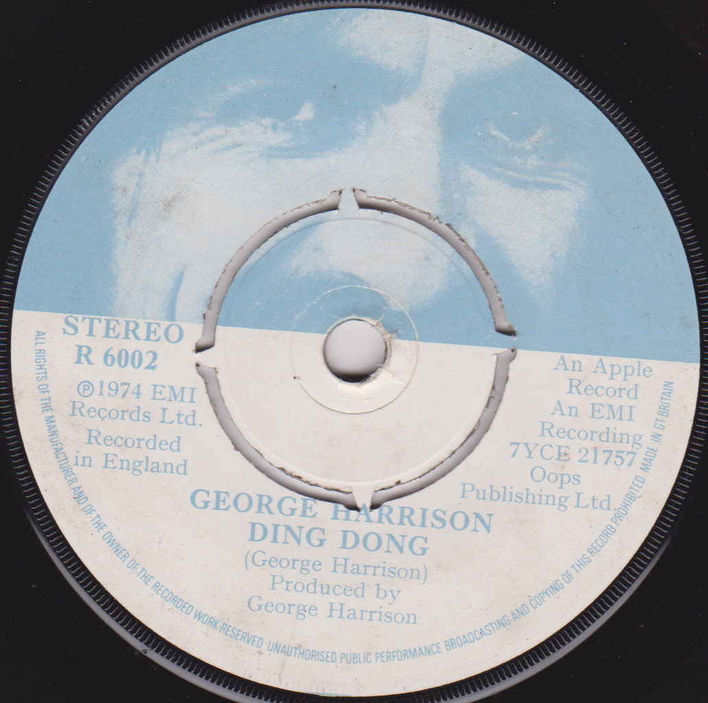 George Harrison ‎– Ding Dong (Apple 1974) 7" vinyl single G+/-