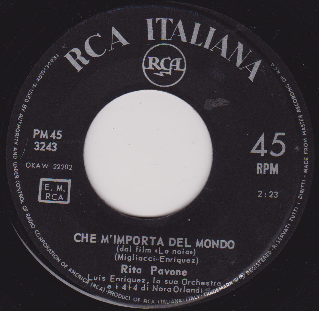 Rita Pavone ‎– Datemi Un Martello (Give Me A Hammer) (RCA Italiana 1963) 7" vinyl single VG/-