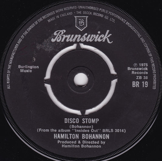 Hamilton Bohannon – Disco Stomp (Brunswick 1975) 7" vinyl single G+/-